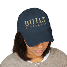 Load image into Gallery viewer, Distressed Built Different Dad Hat (Embroidery)