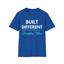 Load image into Gallery viewer, Built Different T-Shirt — "Built Different Discipline Wins Tee