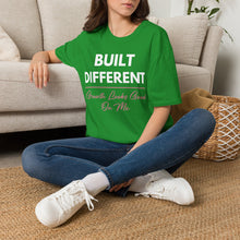 Load image into Gallery viewer, Built Different T-Shirt — “Built Different Growth Looks Good On Me Tee”