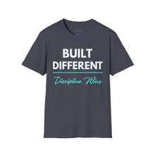 Load image into Gallery viewer, Built Different T-Shirt — "Built Different Discipline Wins Tee
