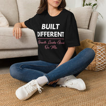 Load image into Gallery viewer, Built Different T-Shirt — “Built Different Growth Looks Good On Me Tee”

