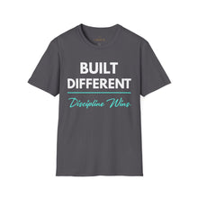 Load image into Gallery viewer, Built Different T-Shirt — "Built Different Discipline Wins Tee
