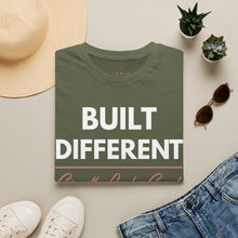 Load image into Gallery viewer, Built Different T-Shirt — “Built Different Growth Looks Good On Me Tee”
