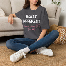 Load image into Gallery viewer, Built Different T-Shirt — “Built Different Growth Looks Good On Me Tee”
