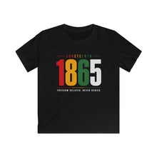 Load image into Gallery viewer, Juneteenth 1865 Kids Tee — "Freedom Delayed, Never Denied"
