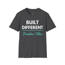 Load image into Gallery viewer, Built Different T-Shirt — "Built Different Discipline Wins Tee
