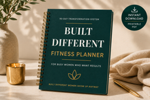 Load image into Gallery viewer, Built Different Fitness Planner | 90-Day Transformation System
